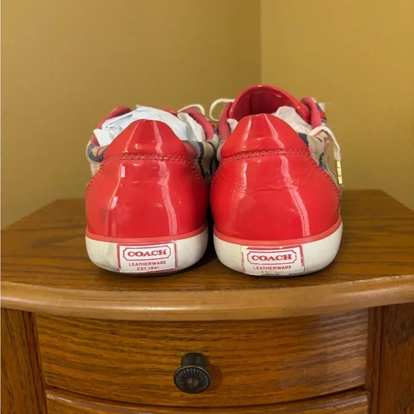 Coach Barrett Vibrant Pink and Cream Sneakers - Picture 10 of 10